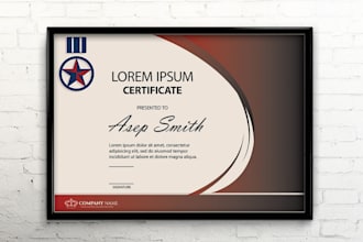 design business card award diploma appreciation achievement training certificate