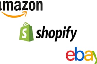 design creative website ecommerce amazon shopify ebay online store business logo