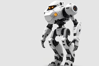 design any type of robot, cyborg, armor or mecha in line art
