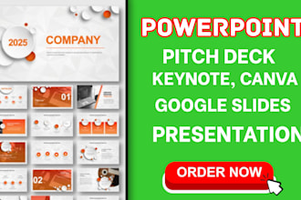 design or redesign pitch deck, powerpoint, google slides or canva presentation