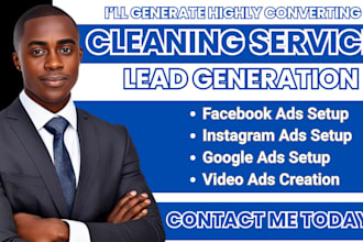 cleaning leads,cleaning facebook ads,cleaning google ads,cleaning video ads