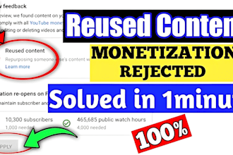 fix youtube monetization issues, reused content and absence problem