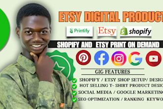 do etsy and shopify promotion to boost sales, print on demand