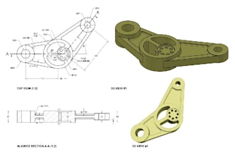 do 3d cad model mechanical car part hard surface design engineering drawing