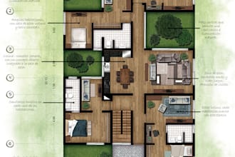 create rendered 2d floor plans in photoshop