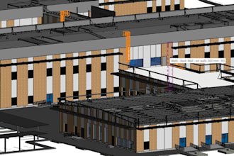 convert your 2d autocad into 3d archicad bim model 3d revit modeling