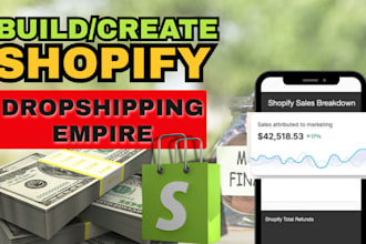 build shopify store design, shopify dropshipping store shopify print on demand