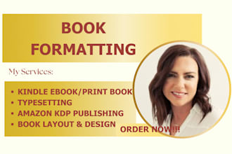 book formatting, book layout design, KDP and typesetting