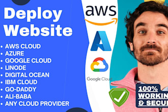 deploy website on aws, azure, google cloud, digital ocean