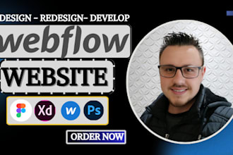 design, redesign or fix webflow website, convert figma to webflow development