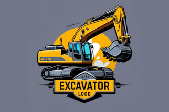 design powerful excavator logo for construction or heavy equipment brand
