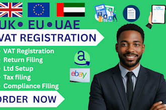 handle vat  registration and filling for UK eu  uae vat return ltd setup