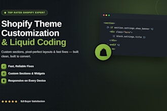 do shopify theme customization and liquid coding