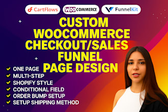 design woocommerce checkout or landing page using cartflows pro and elementor