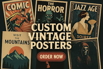 do retro vintage comic poster event horror movie wall art deco