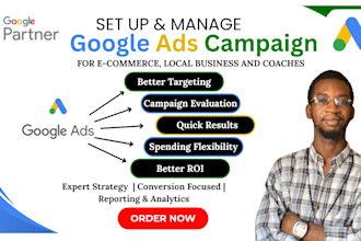 setup google ads campaign expert manage high ROI conversion PPC marketing