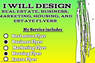 design real estate, marketing, housing and estate flyer