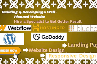 seo optimized modern godaddy wordpress wix hostinger website landing pages