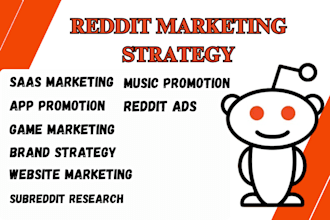 do organic reddit marketing for app game music crypto saas website promotion