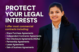 expertly review, revise and draft contracts and agreements