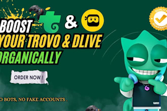 organically promote your trovo and dlive channel to boost your channel