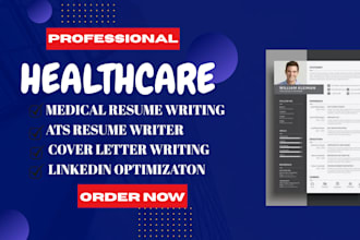 write professional healthcare  ats optimized resume cover letter writing