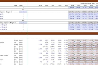 build excel financial models, forecasting, analysis