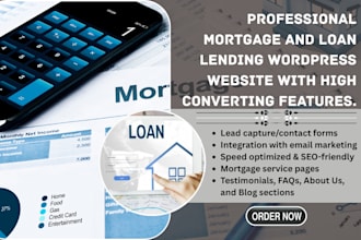 design the best mortgage loan mca loan wordpress website