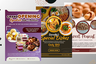design a professional fast foods poster, flyer