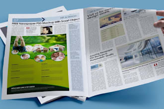 design a professional print ad for magazine, newspaper, or event programs