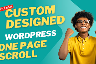 create a stylish one page scroll website for your restaurant or cafe