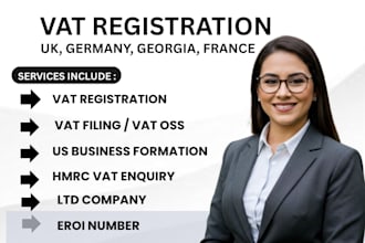 do vat oss registration and filing for uk, germany, georgia, france, spain