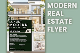 design a luxury real estate flyer or property brochure