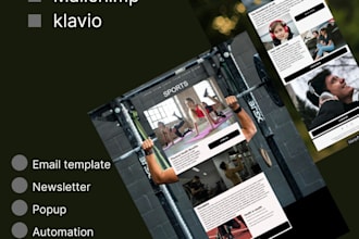 design mailchimp and klavio email template newsletter