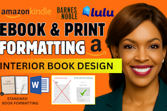 ingramspark book editing, interior book design for kindle and paperback version
