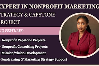 do nonprofit leadership, management, presentation, marketing, capstone project