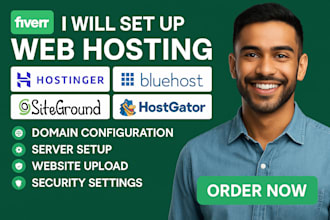 set web hosting on hostinger bluehost sitegroud hostgator godaddy migrate domain