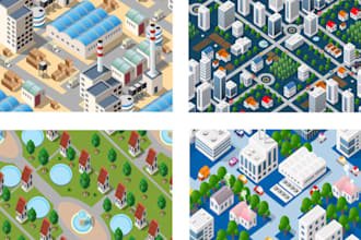 design vector map illustration, isometric maps for events, buisness and city map