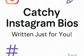write a creative and unique instagram bio for your profile