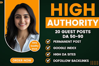 do SEO guest posting on high authority sites to boost