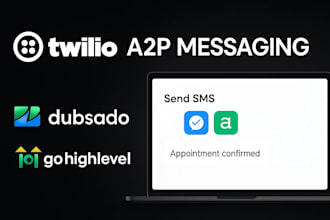 integrate a2p messaging in dubsado with twilio, do a2p 10dlc registration, ghl