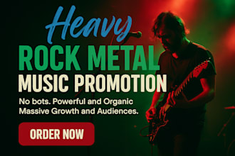 do organic rock metal music promotion, heavy rock metal music playlist curators