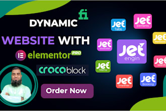 design dynamic, listing wordpress website by crocoblock jetengine elementor pro