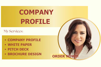 design company profile, brochure, annual report, catalog and employee handbook