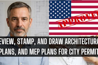 review, draw, and stamp your USA architectural drawings for permit