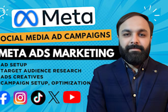 setup and manage social media ad campaigns, meta ad marketing