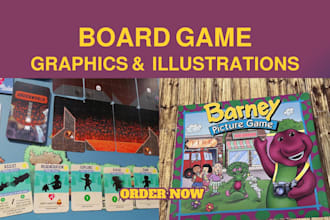 draw illustrations and graphic design for board game, cards, tarot