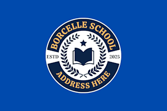 design a professional emblem logo for your school,or college