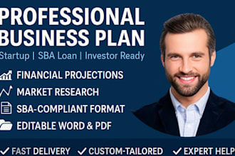 do a professional business plan for startup and sba loan approval