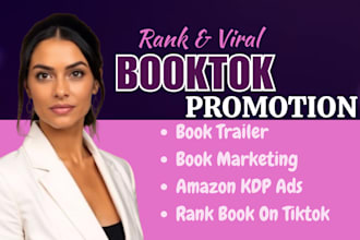 viral rank your booktok, tiktok promotion and ebook promotion
